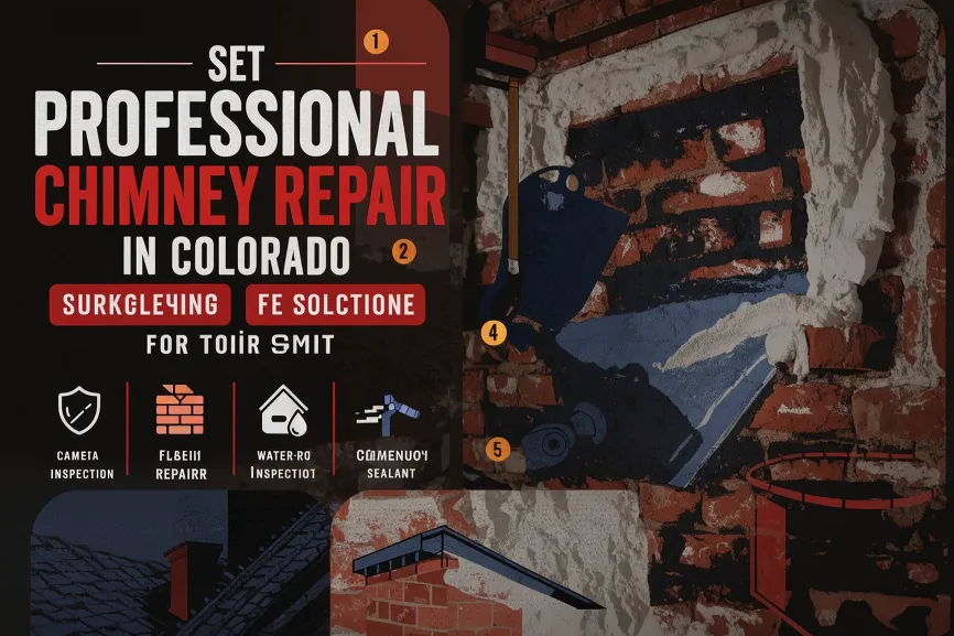 Six key chimney masonry repair and waterproofing techniques infographic