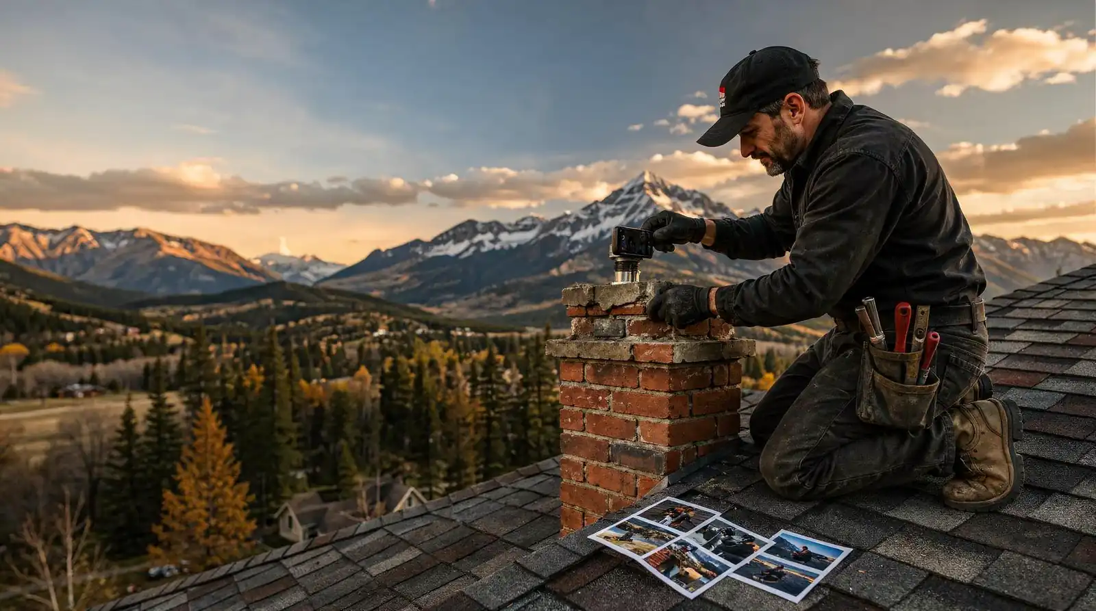 Technicians photograph work needed and work performed, giving homeowners documented proof of a completed top-sealing